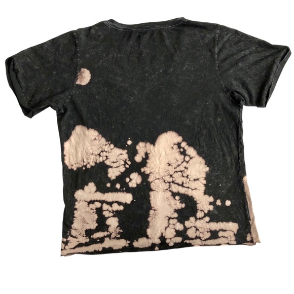 Affliction Women’s XL Lace-Up V-Neck Bleach Wash Tie Dye T-Shirt - Picture 2 of 5